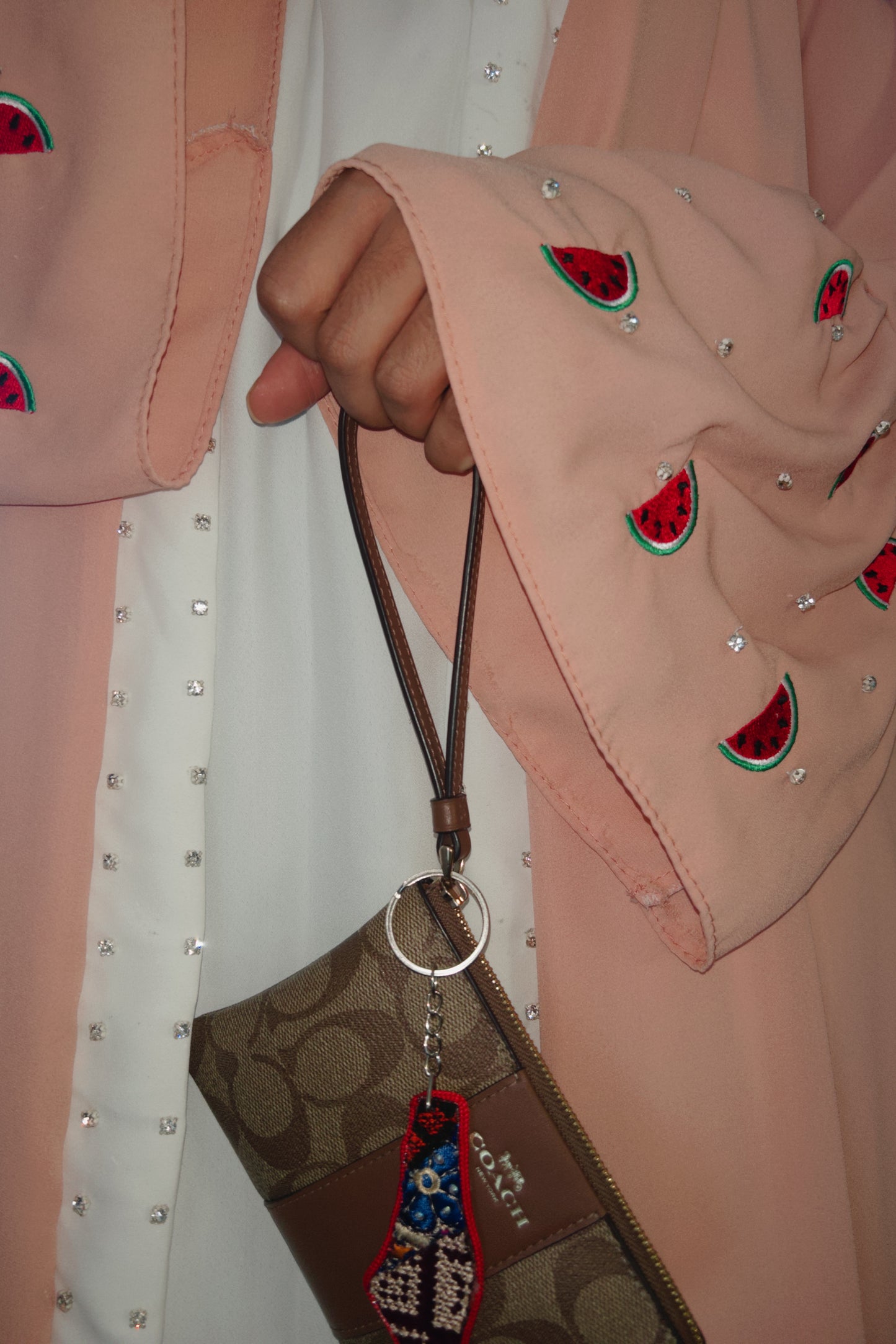 Peach Watermelon Abaya