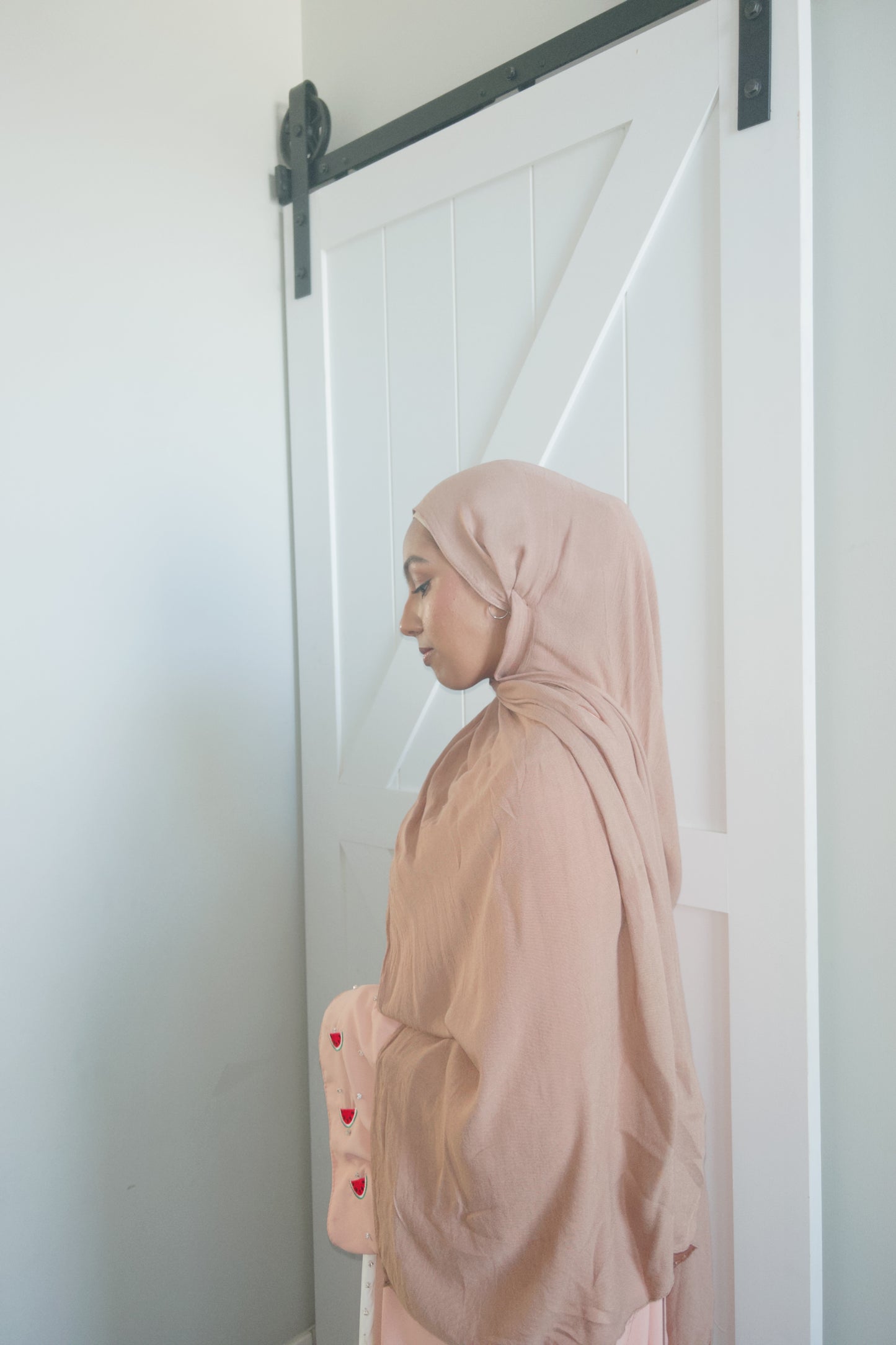 Peach Watermelon Abaya